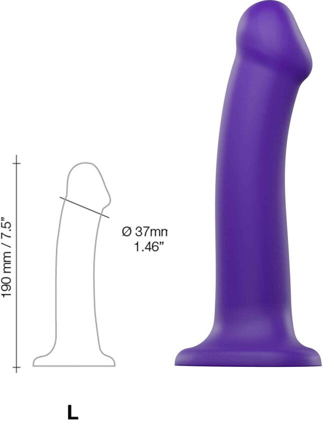 Bøybar Dildo Dual Density Large -19 cm