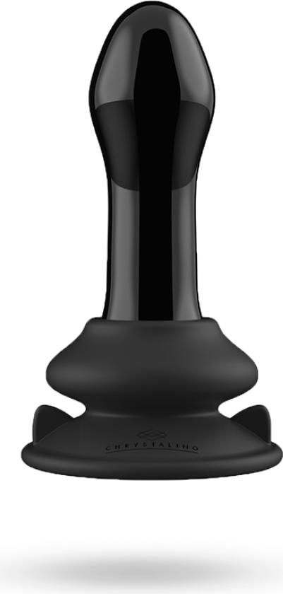 Pluggy - Glass Vibrator with Suction Cup