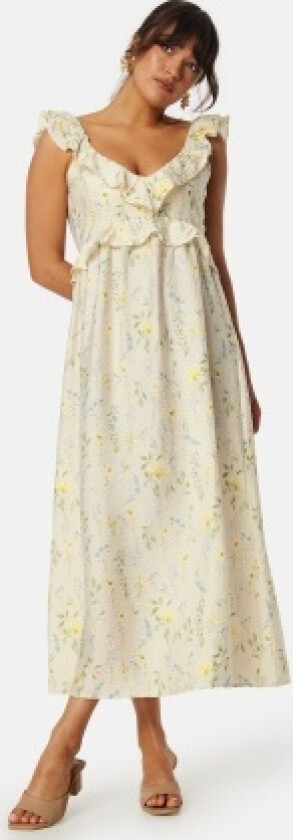 Vmjosie SL ankle dress Beige/Brown L