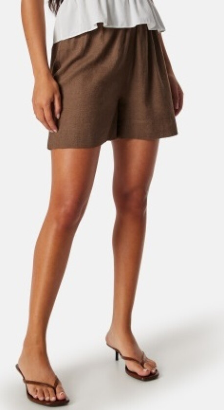 Onltokyo Linen Blend Shorts Brown S