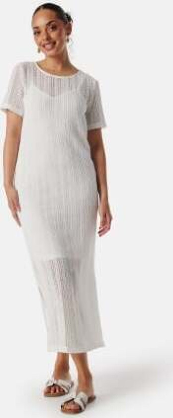 Vigardea O-Neck S/S ankle dress Egret L
