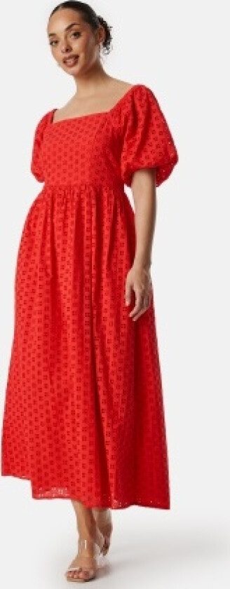 Slfanelli On Off Ankle Dress Flame Scarlet 40