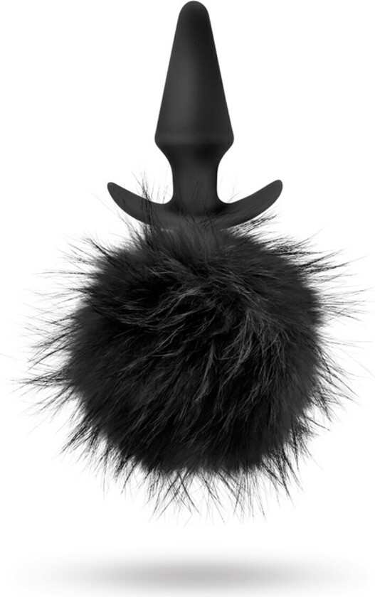 Bunny Tail Pom Plug - Svart