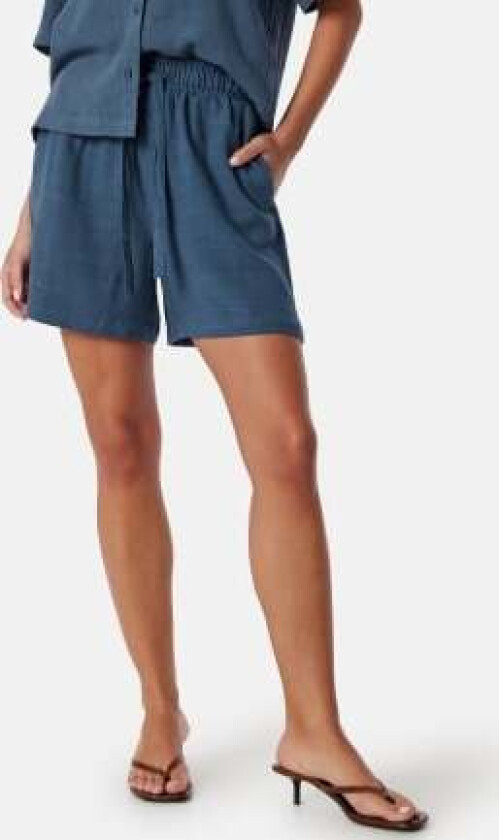 Objsanne HW Wide Shorts Denim 36