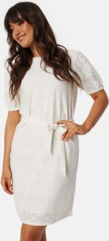 Objfeodora S/S short dress Cloud Dancer M