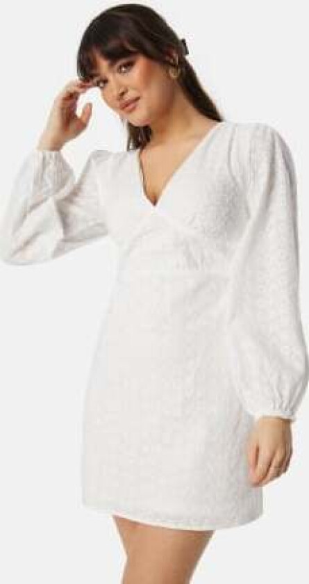 Vimalina L/S short dress Cloud Dancer 42