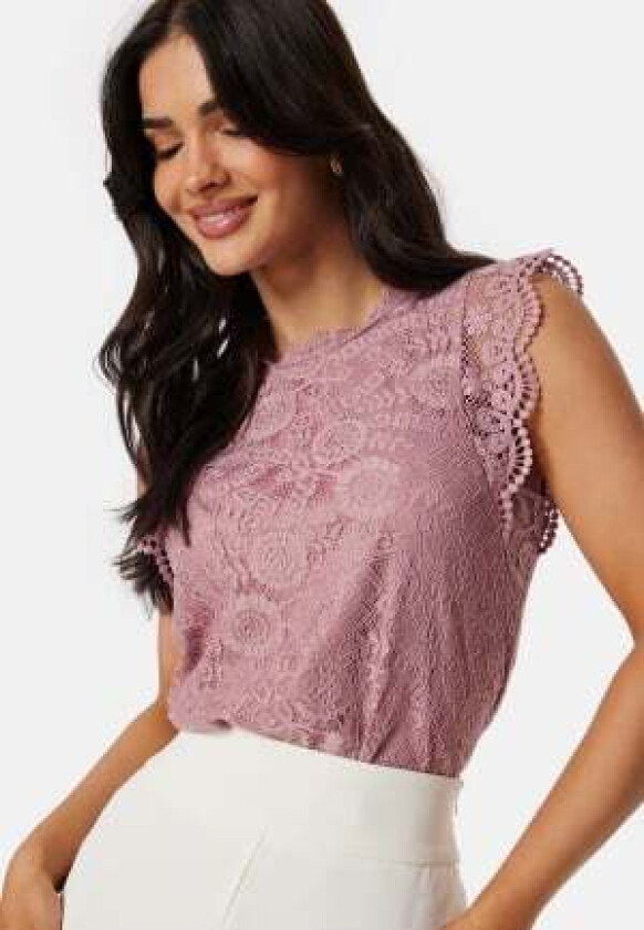 Pcolline SL Lace Top Woodrose M