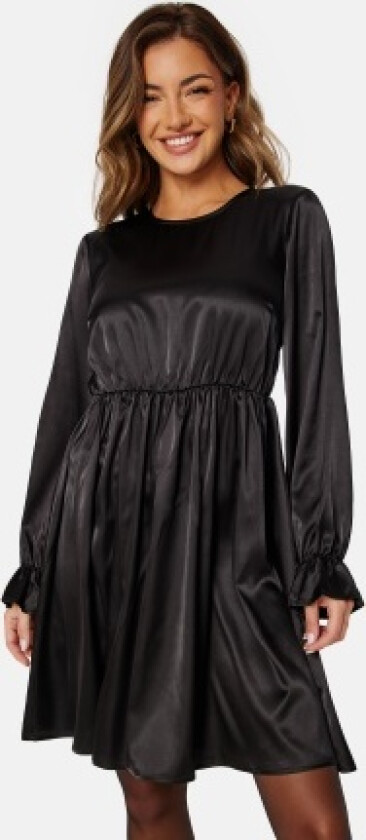 Slore LS O-Neck Dress Black S
