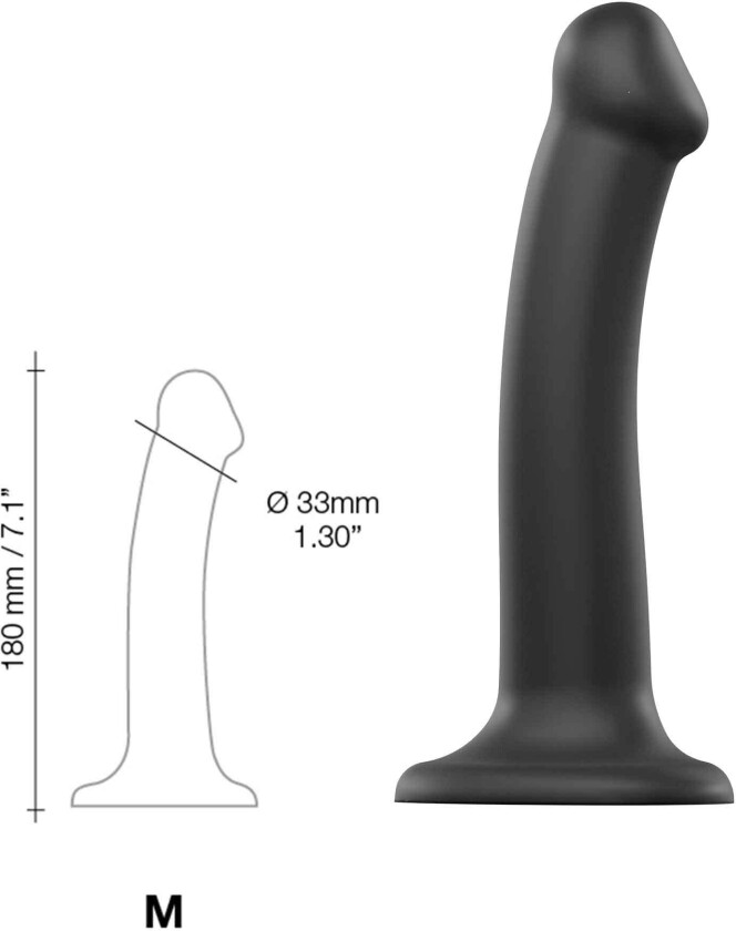 Bøybar Dildo Dual Density Medium - 18 cm