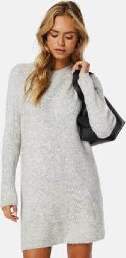 Onlcarol L/S Dress Knit Light Grey Melange XS