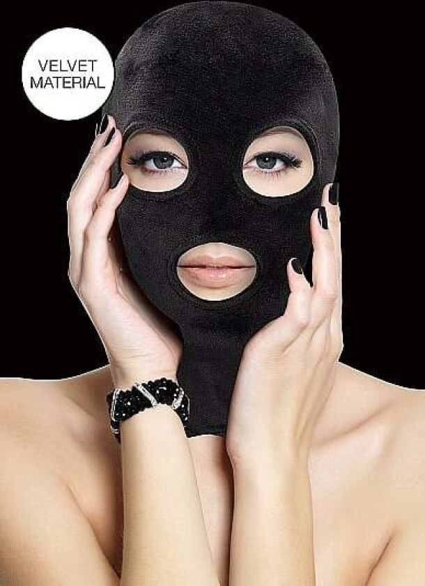 Velvet & Velcro Mask with Eye and Mouth Opening