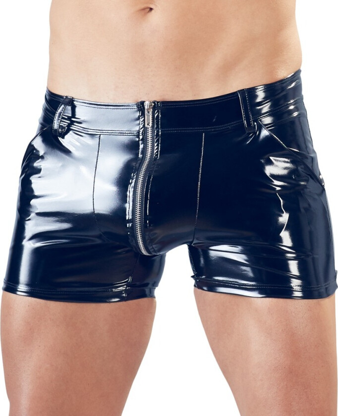 Skinnende Shorts med Glidelås