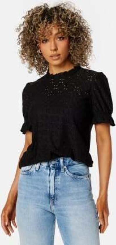 Vikawa S/S Flounce Top Black XS
