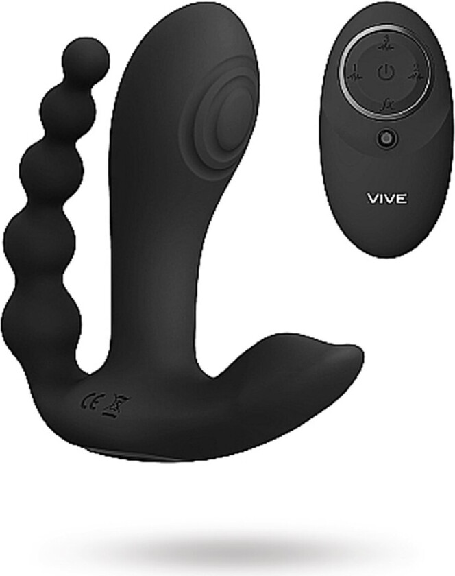 Kata - Pulse Wave & Vibrating Double Penetration Vibrator - Black