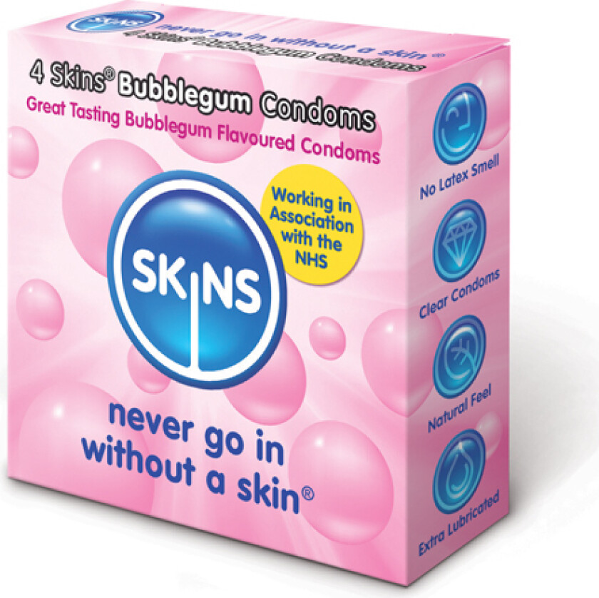 Bubbelgum Kondomer - 4 pack