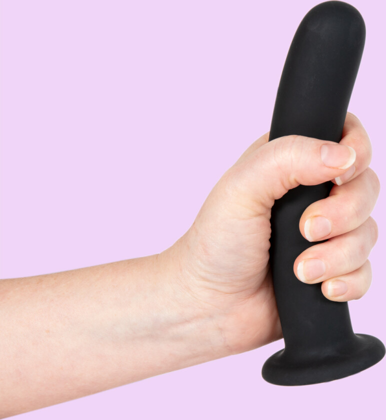 Black Silicone Dildo - Medium