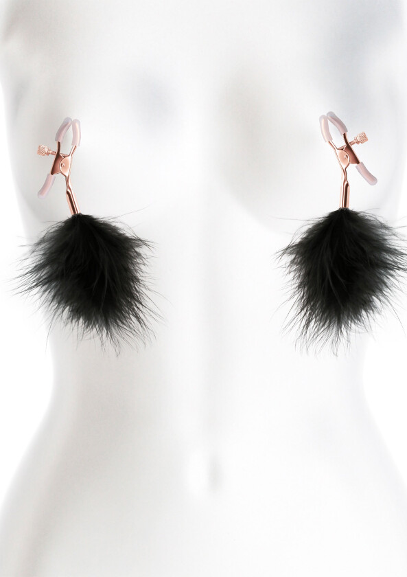 BOUND NIPPLE CLAMPS - BLACK