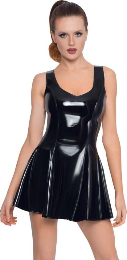 Vinyl Dress With Flared Skirt