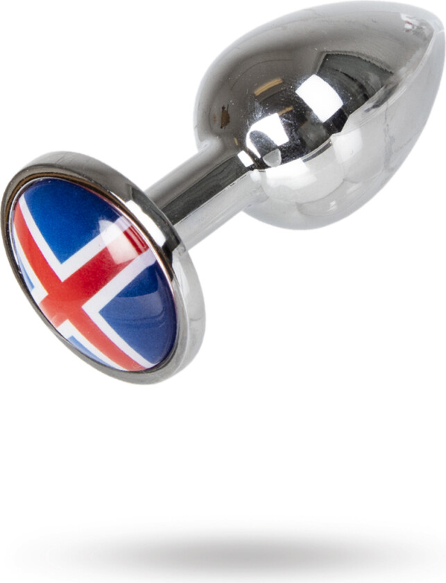 Analplugg med Islands flagg - Medium 7 cm