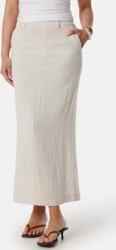 Objsanne re Mid Waist ankle skirt Sandshell 44