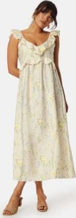 Vmjosie SL ankle dress Beige/Brown XL