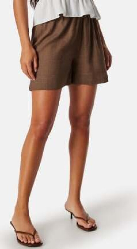 Onltokyo Linen Blend Shorts Brown XS
