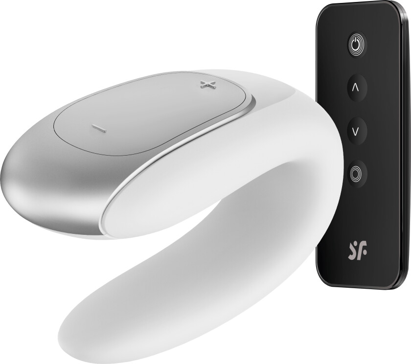 DOUBLE FUN PARVIBRATOR MED FJERNKONTROLL - HVIT