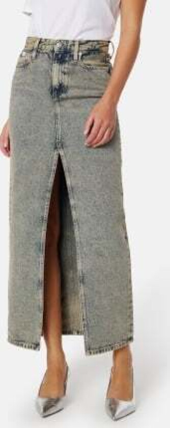 Front Split Maxi Denim Skirt 1A4 Denim Medium 28