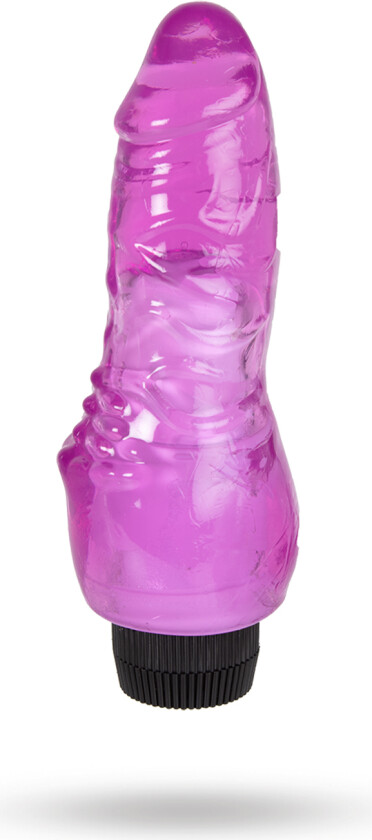 18cm Realistic Vibrating Dong with Clitoris Stimulation - Lilla