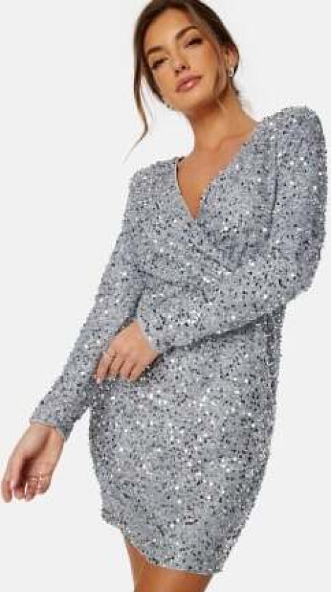Cava Sequin Dress Silver 38