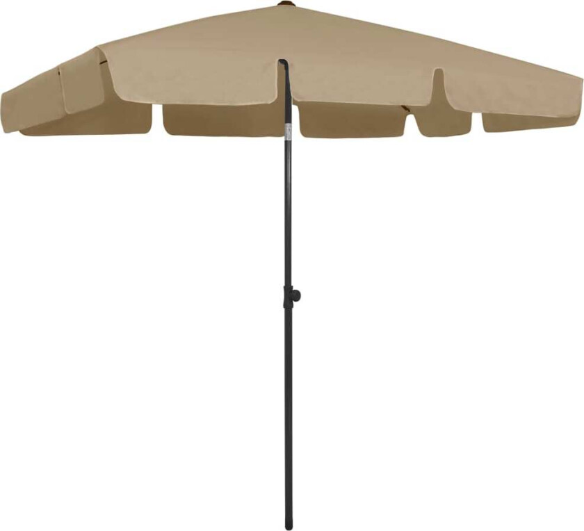 Bilde av Strandparasoll gråbrun 200x125 cm