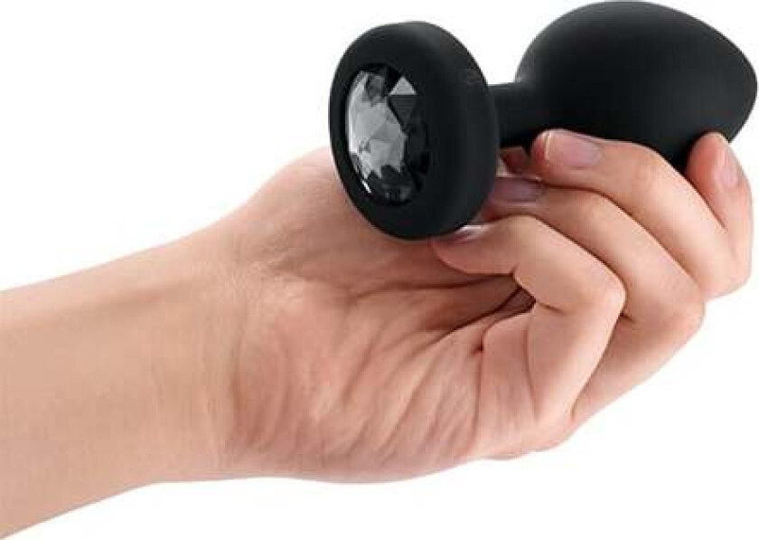 VIBRATING JEWEL PLUG XXL - SVART