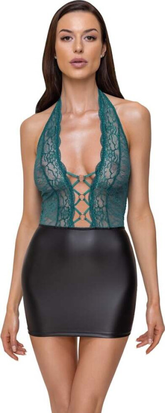 Dress - Black & Petrol green