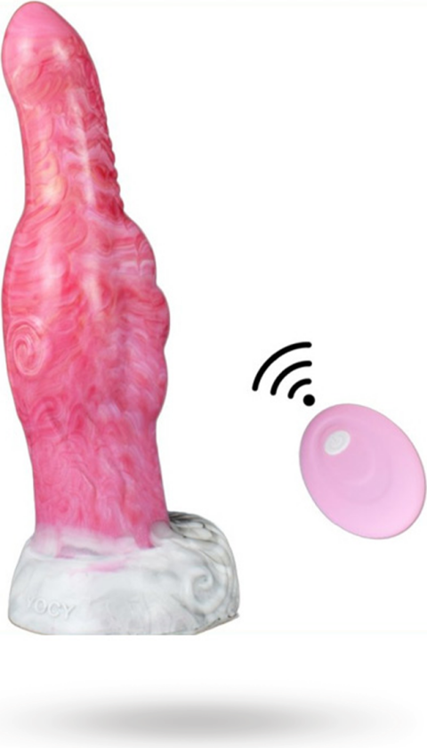 Pink Alien Faelight Vibrating Dildo 22 cm