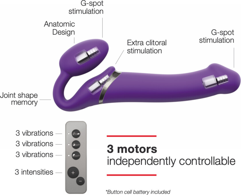 Vibrating Bendable Dildo - Violet Large