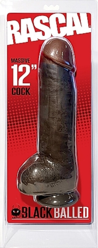 BLACK BALLED 12" MASSIVE DILDO