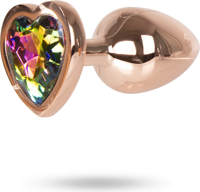 Metal Heart Plug Rose Gold - Small 6cm