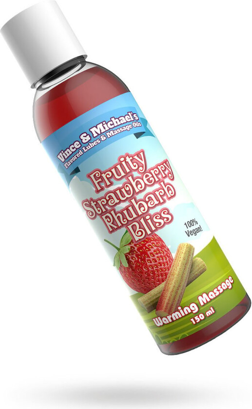 FLAVORED MASSAGE OIL - FRUITY STRAWBERRY RHUBARB BLISS