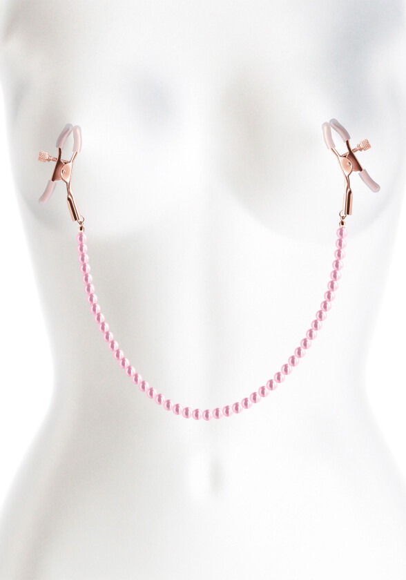 BOUND NIPPLE CLAMPS PINK PEARLS