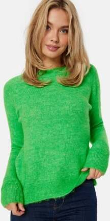 Slflulu LS Knit O-Neck Green melange XS