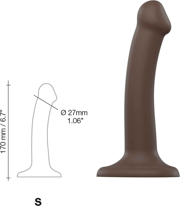 Bøybar Dildo Dual Density Small - 17 cm