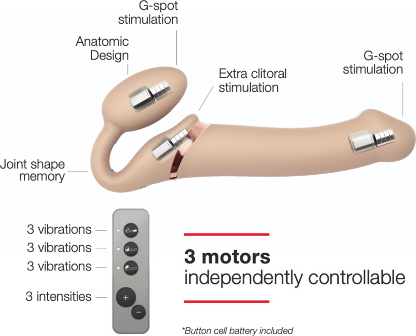 Vibrating Bendable Dildo - Natural Large
