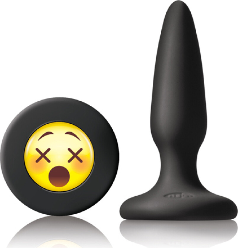 Moji's WTF Svart Mini Silikon Plugg med Emoji