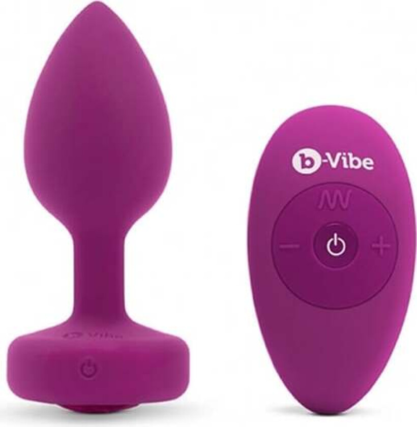 VIBRATING JEWEL PLUG S/M - FUCHSIA