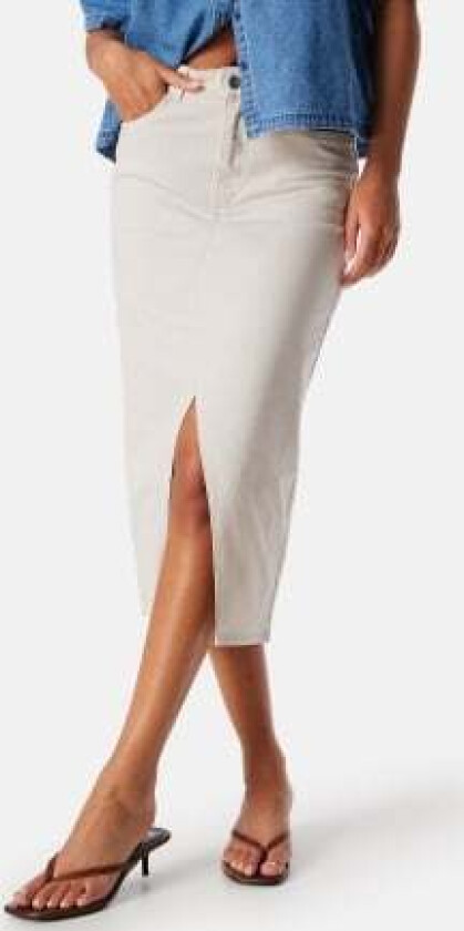 Onllola Long Slit Skirt Silver Lining M