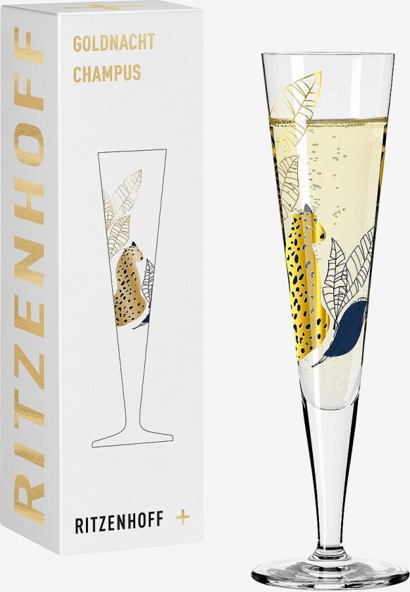 Champagneglass Goldnacht NO:32, Transparent