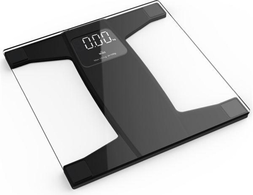 - Baderomsvekt glass/svart