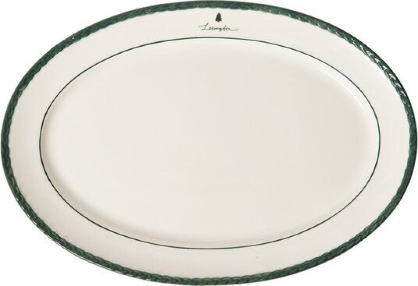 - Holiday serveringsfat 42 cm hvit/grønn
