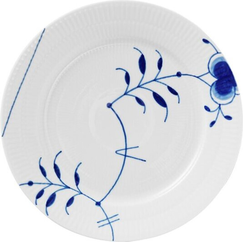 - Blå Mega Riflet tallerken 22 cm dekor 9
