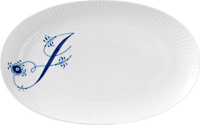 - Alfabet oval tallerken J 23 cm